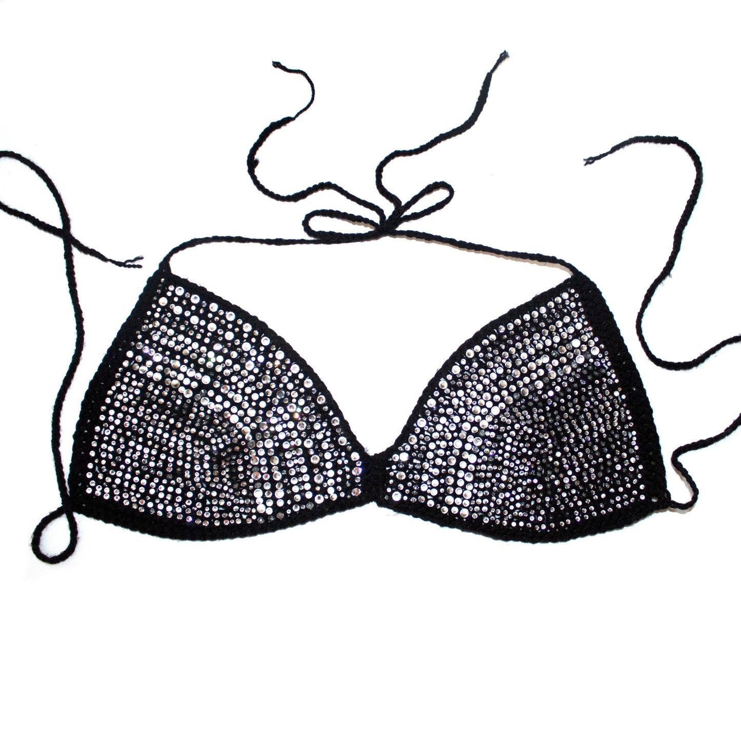 Bedazzled Black Bra Top
