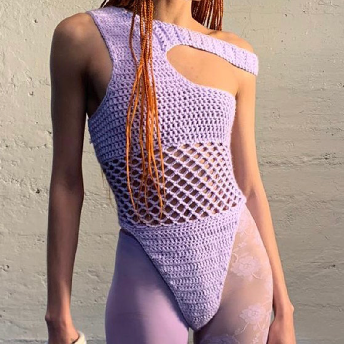 Purple Mesh Bodysuit