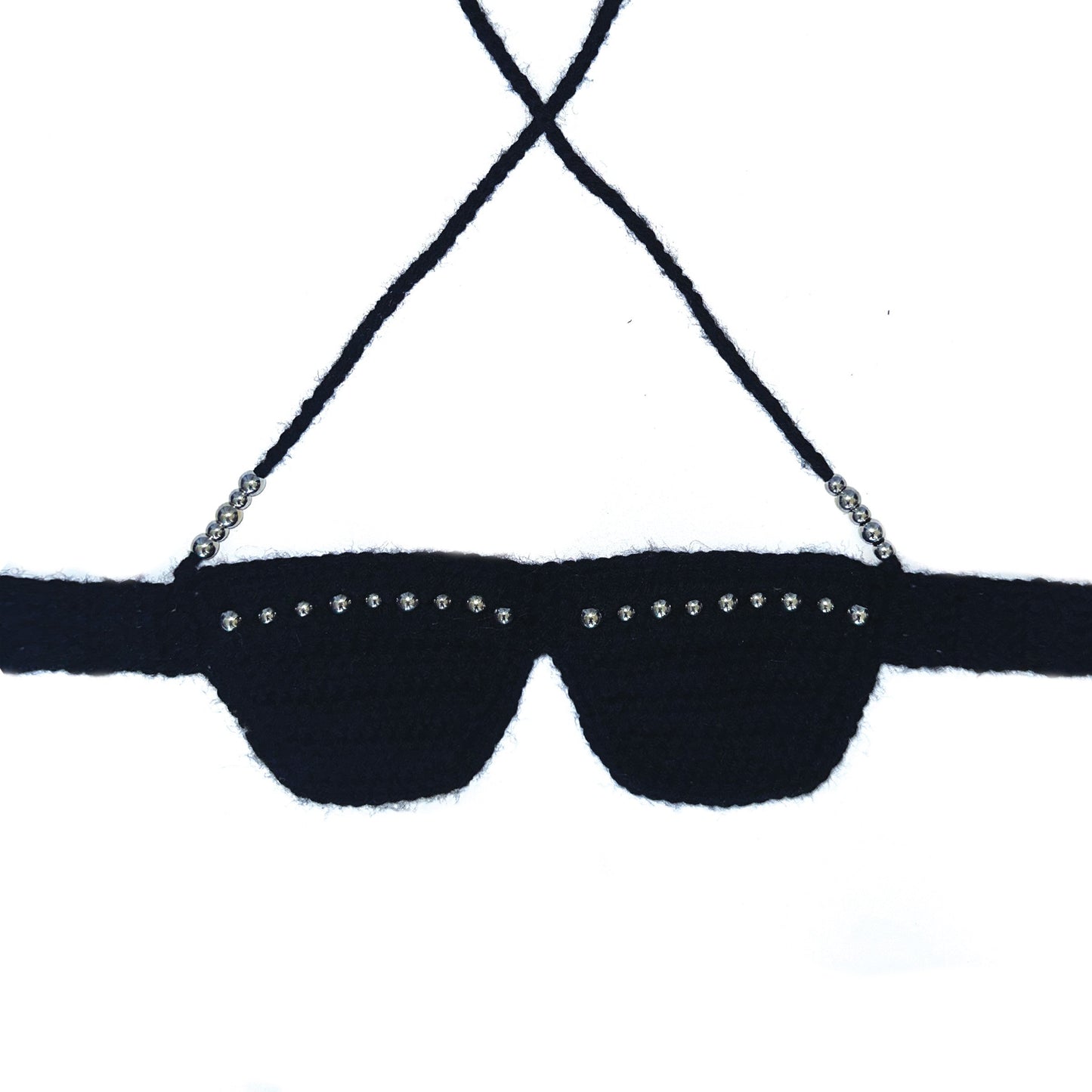 Black Beaded Bra