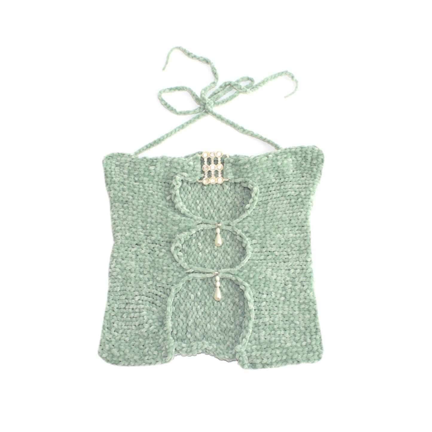 Seagreen Velvet Top