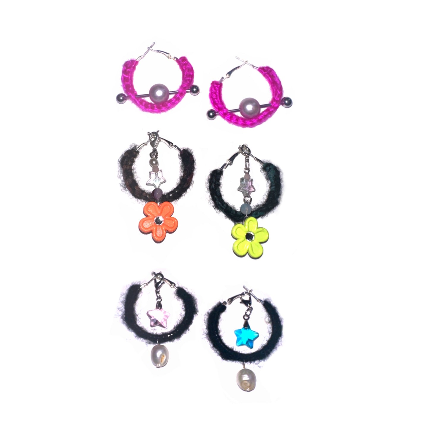Bay Earrings Set with Handmade Pouch