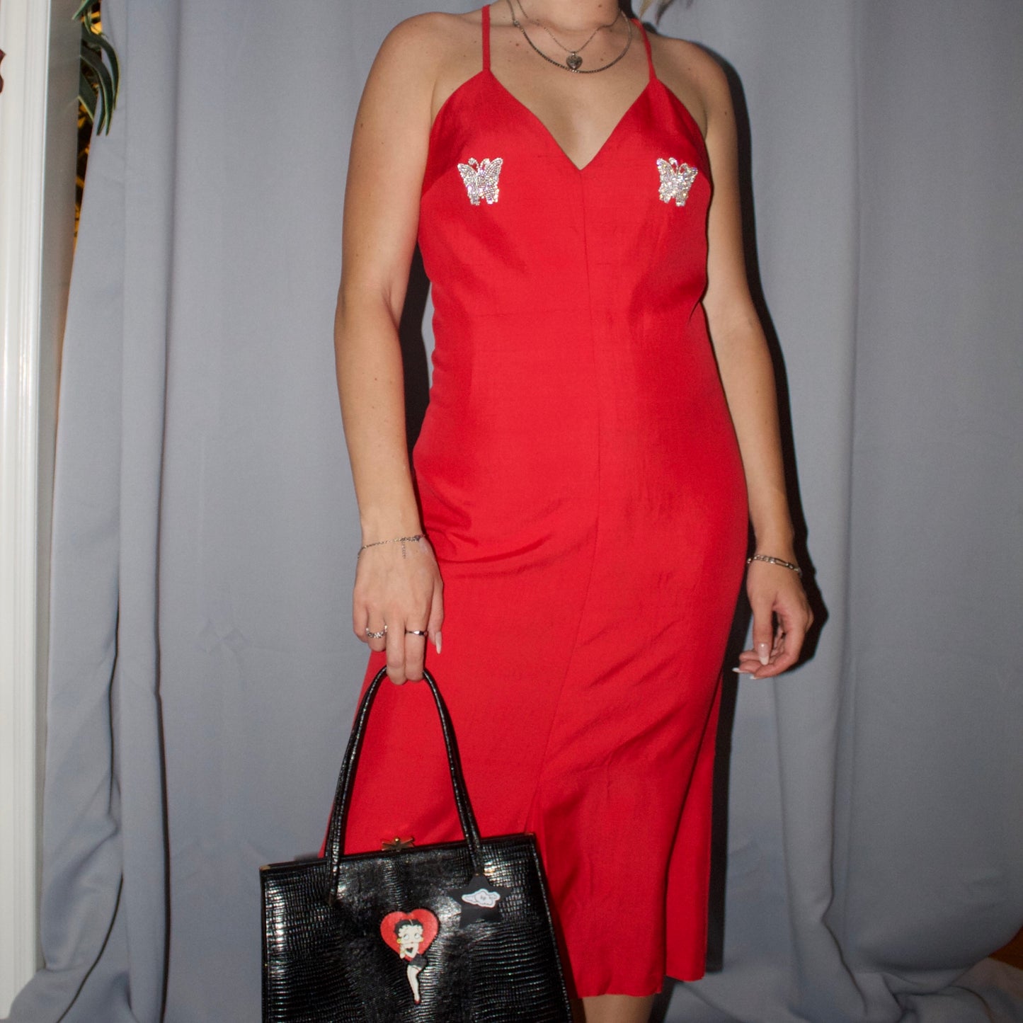 Red Butterfly Bedazzled Dress