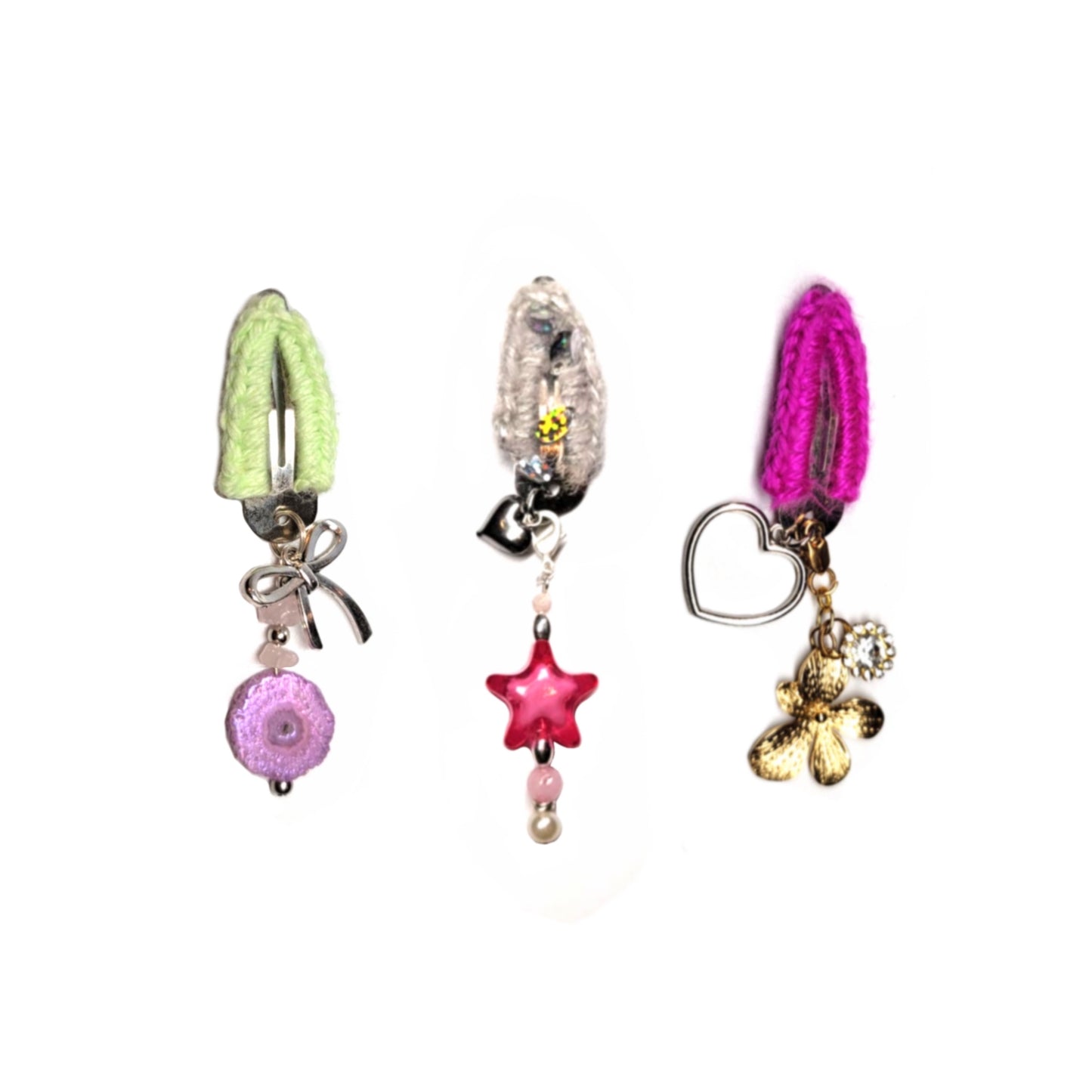 Sherbet Clip Set with Handmade Pouch