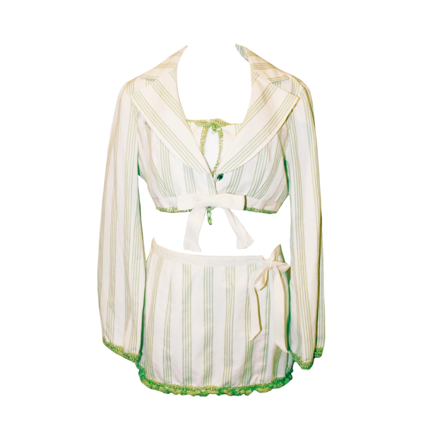 Green Striped Jacket Outfit