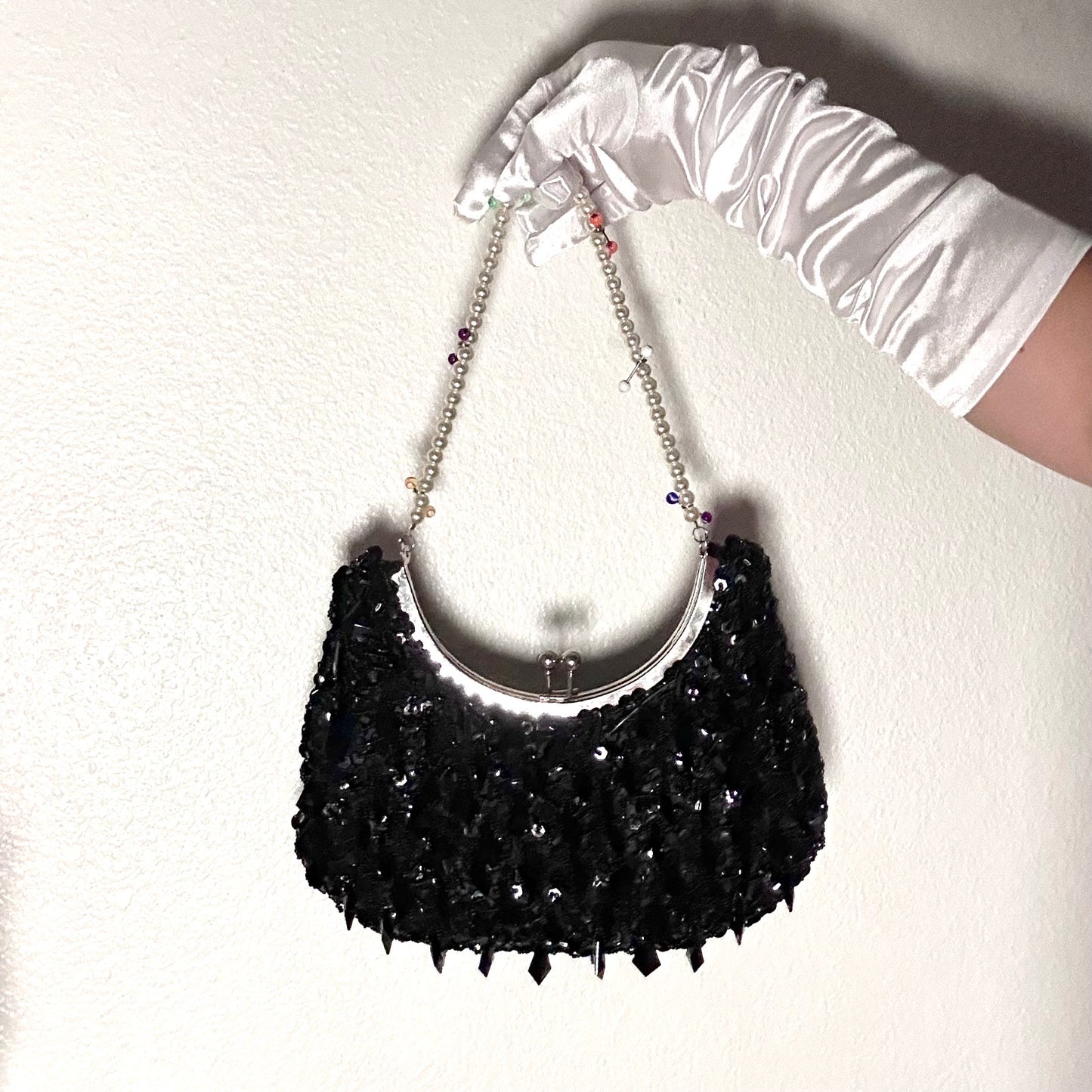 Pearl + Piercing Strap Clasp Purse