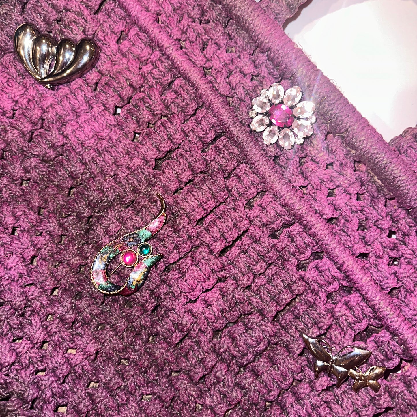 Vintage Brooch Tote