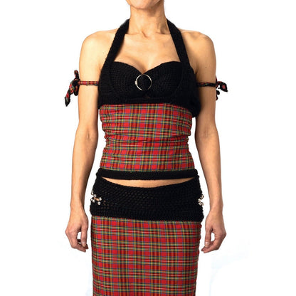 Plaid Two Piece Optional Top